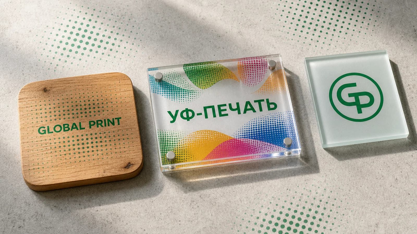 Ультрафиолетовая печать – востребованная услуга компании Global-Print в Алматы. Мы осуществляем УФ-печать на коже, резине, пластике, дереве, стекле по наиболее доступным ценам.